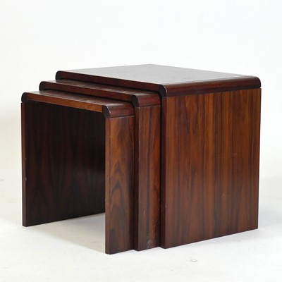 Lot 450 - A 1980s Danish hardwood nest of three...