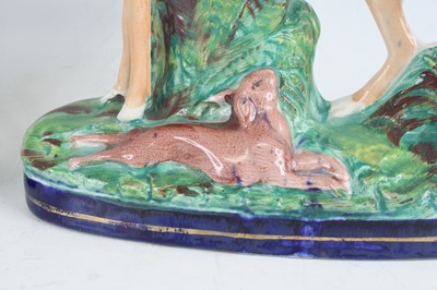 Lot 2047 - A pair of 19th century Staffordshire...