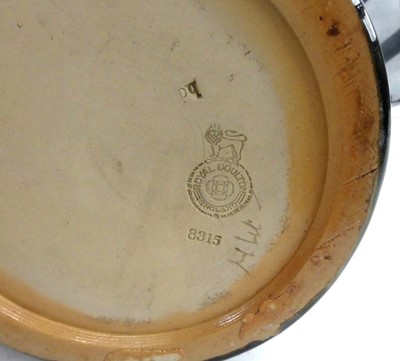 Lot 2076 - A pair of Royal Doulton stoneware cylindrical...