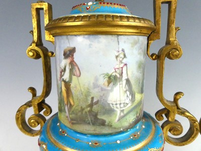 Lot 2054 - A pair of 19th century French porcelain and...