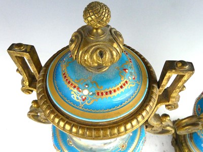 Lot 2054 - A pair of 19th century French porcelain and...