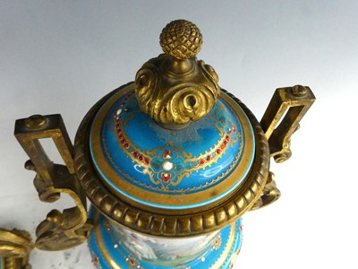 Lot 2054 - A pair of 19th century French porcelain and...