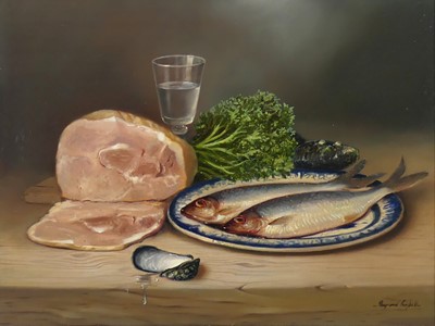 Lot 361 - Raymond Campbell (b.1956) - Ham and Herring,...