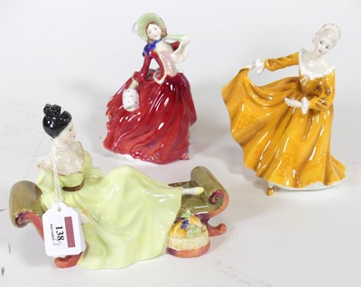 Lot 138 - A group of three Royal Doulton figures of...