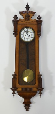 Lot 2486 - A late 19th century Vienna walnut cased wall...