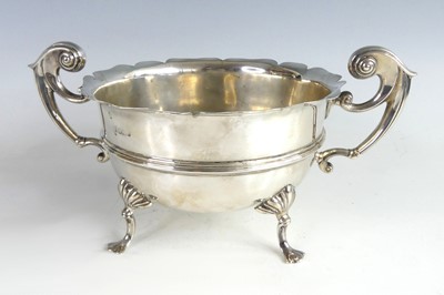 Lot 2187 - A late Victorian silver twin handled pedestal...