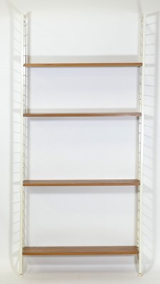 Lot 436 - A 1970s Ladderax teak and white painted metal...