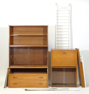 Lot 434 - A 1970s Ladderax teak and white painted metal...