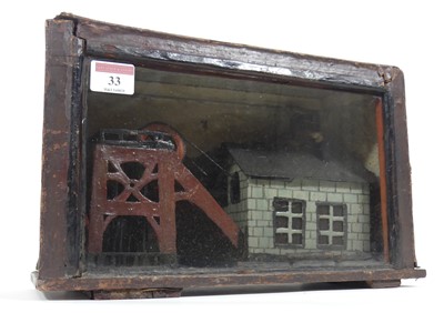 Lot 33 - A folk art coal mining diorama depicting a...