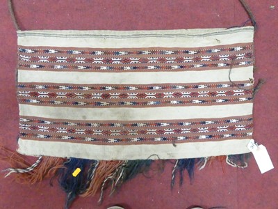Lot 1190 - A Yomud flatweave woollen bagface, complete...
