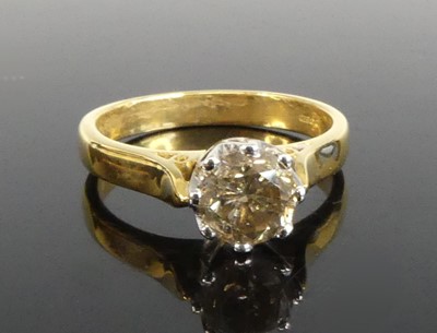 Lot 2640 - An 18ct yellow and white gold diamond...