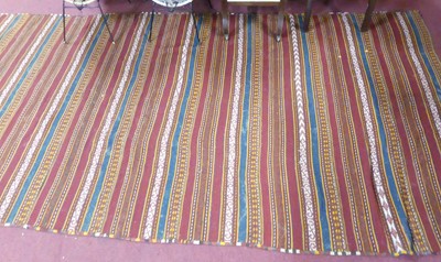 Lot 1160 - An Afghan Kilim woollen rug, having banded...