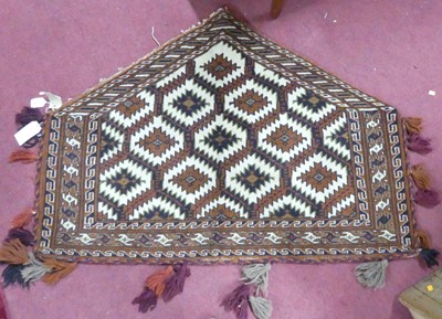 Lot 1174 - A Turkestan woollen Asmalyk rug, early 20th...