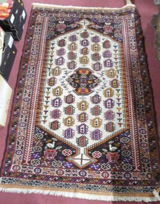 Lot 1167 - A Persian shiraz woollen rug, 20th century,...