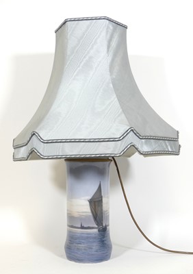 Lot 17 - A Royal Copenhagen porcelain table lamp,...