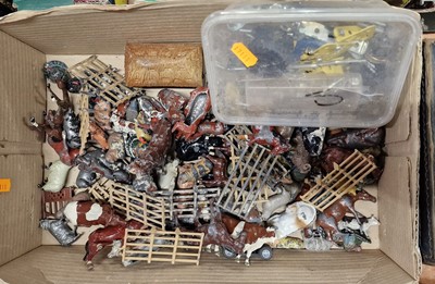 Lot 1502 - Lead painted loose and playworn farm animals...
