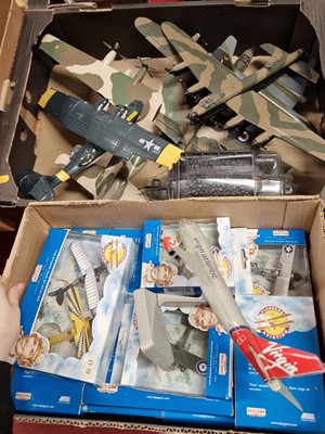 Lot 1510 - A collection of plastic kit-built painted...