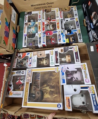 Lot 1561 - Two trays of Funko POP! vinyl figures, to...