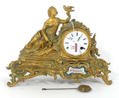 Lot 23 - A late 19th century French gilt brass figural...