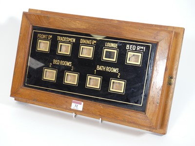 Lot 32 - An early 20th century walnut cased servant's...