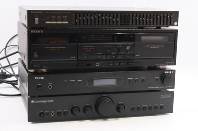 Lot 1434 - A collection of audio equipment, components to...