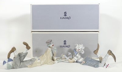 Lot 44 - Two Lladro figures of clowns; ''The Magic of...