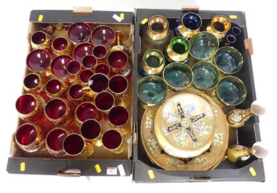Lot 48 - A collection of gilt and floral decorated...