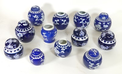 Lot 50 - A collection of Chinese porcelain ginger jars,...