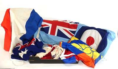 Lot 56 - A collection of flags and banners, to include...