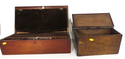 Lot 76 - A 19th century walnut box, having opposing...