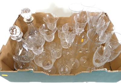 Lot 104 - A collection of glassware, to include a cut...