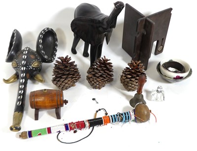 Lot 112 - A Oriental carved hardwood figure of an...