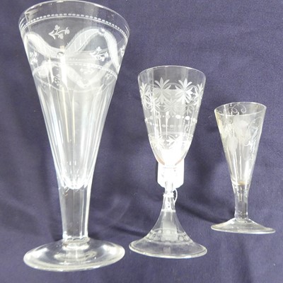 Lot 116 - An early 19th century oversize wine glass,...