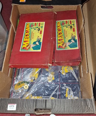Lot 1575 - A tray containing Meccano accessory outfits to...