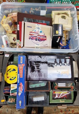 Lot 1581 - Two boxes containing boxed and loose modern...