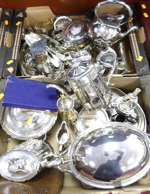 Lot 155 - A collection of silver plated wares, to...