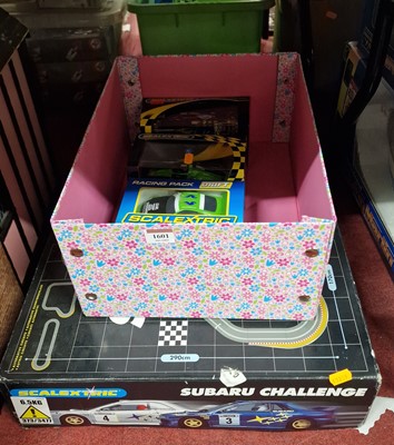 Lot 1601 - A Scalextric Subaru Challenge racing set...