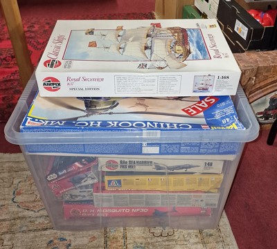 Lot 1603 - A box containing a collection of plastic kits...