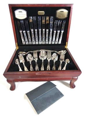 Lot 156 - A Viner's Queens pattern canteen of cutlery,...