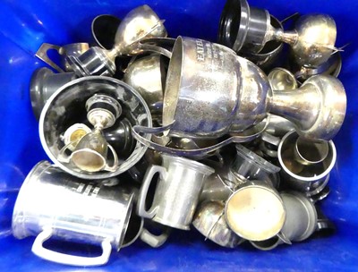 Lot 160 - A collection of silver plated trophy cups and...