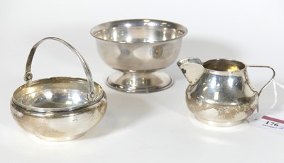 Lot 176 - A Mexican silver pedestal sugar bowl, of plain...