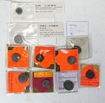 Lot 234 - A collection of Roman coins to include...