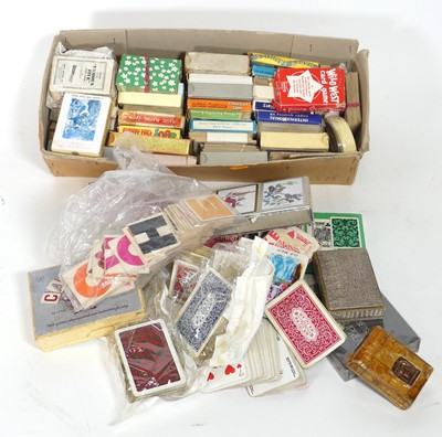 Lot 249 - A collection of vintage playing cards and card...