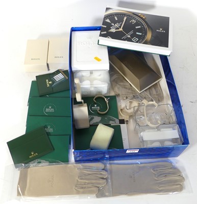 Lot 219 - A collection of Rolex retailers' items and...