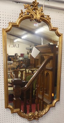 Lot 1128 - A contemporary floral decorated gilt wood...