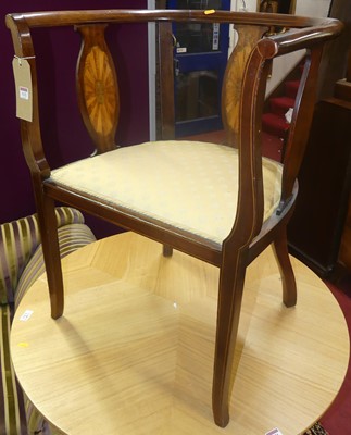 Lot 1132 - An Edwardian mahogany and satinwood inlaid tub...