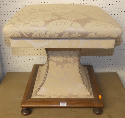 Lot 1138 - A Victorian mahogany and later floral fabric...