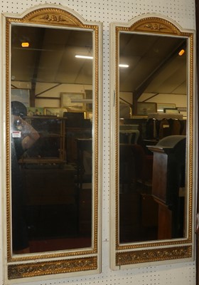 Lot 1144 - A pair of circa 1900 French white painted and...