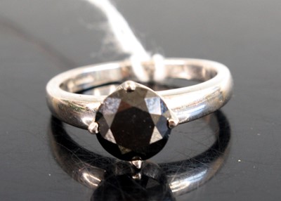 Lot 309 - A modern 9ct white gold sapphire cluster ring,...