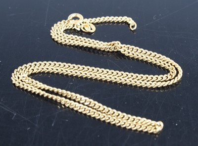Lot 321 - A modern 18ct gold curblink necklace, 41cm, 9.2g